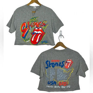 The Rolling Stones Custom Cropped DIY 2021 Graphic Tour T Shirt